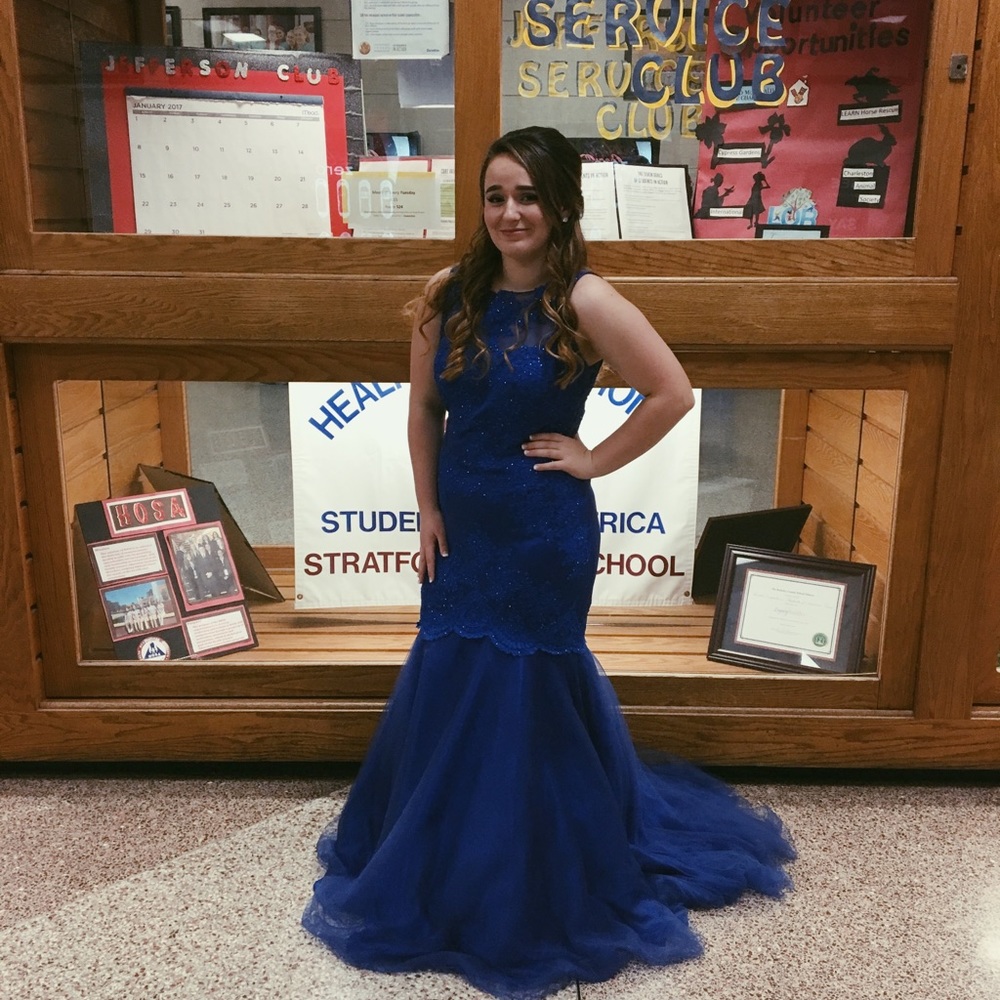 Royal Blue Sherri Hill Prom Dress